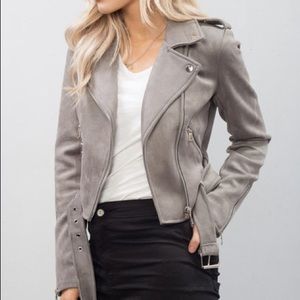 Lulu’s Grey Faux Suede Jacket